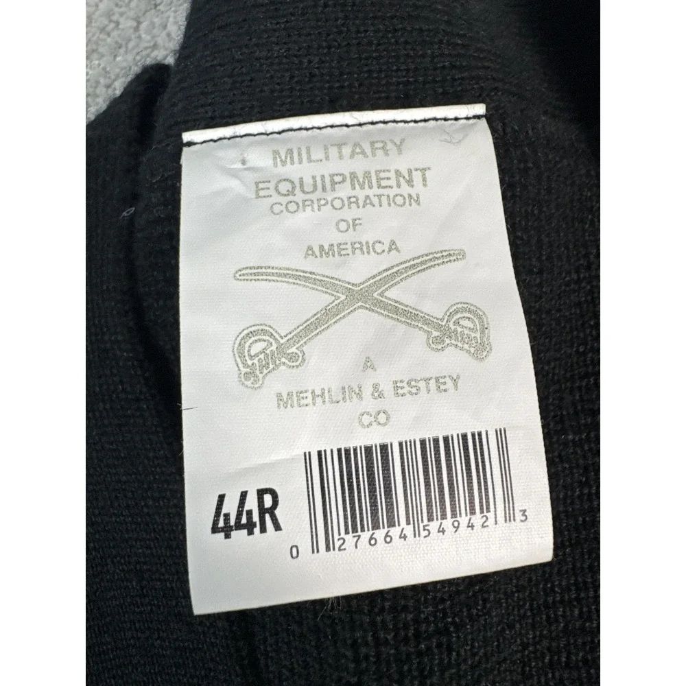 Military Equipment Corporation Of America Sweater Mens 44R Black V Neck Cardigan